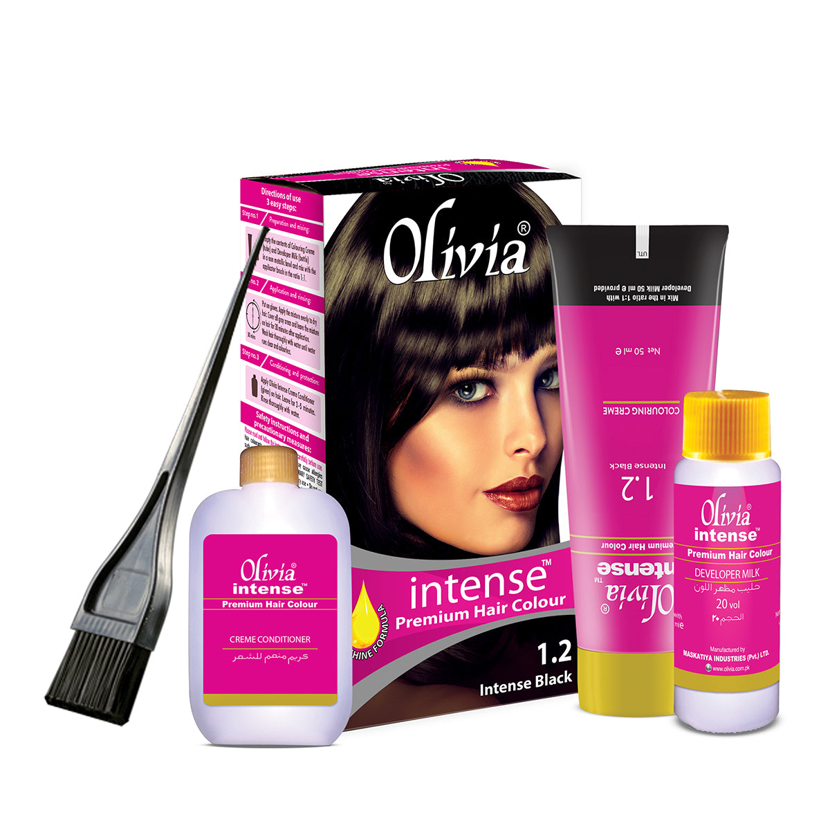 Olivia Intense Premium Hair Colour – 1.2 Intense Black