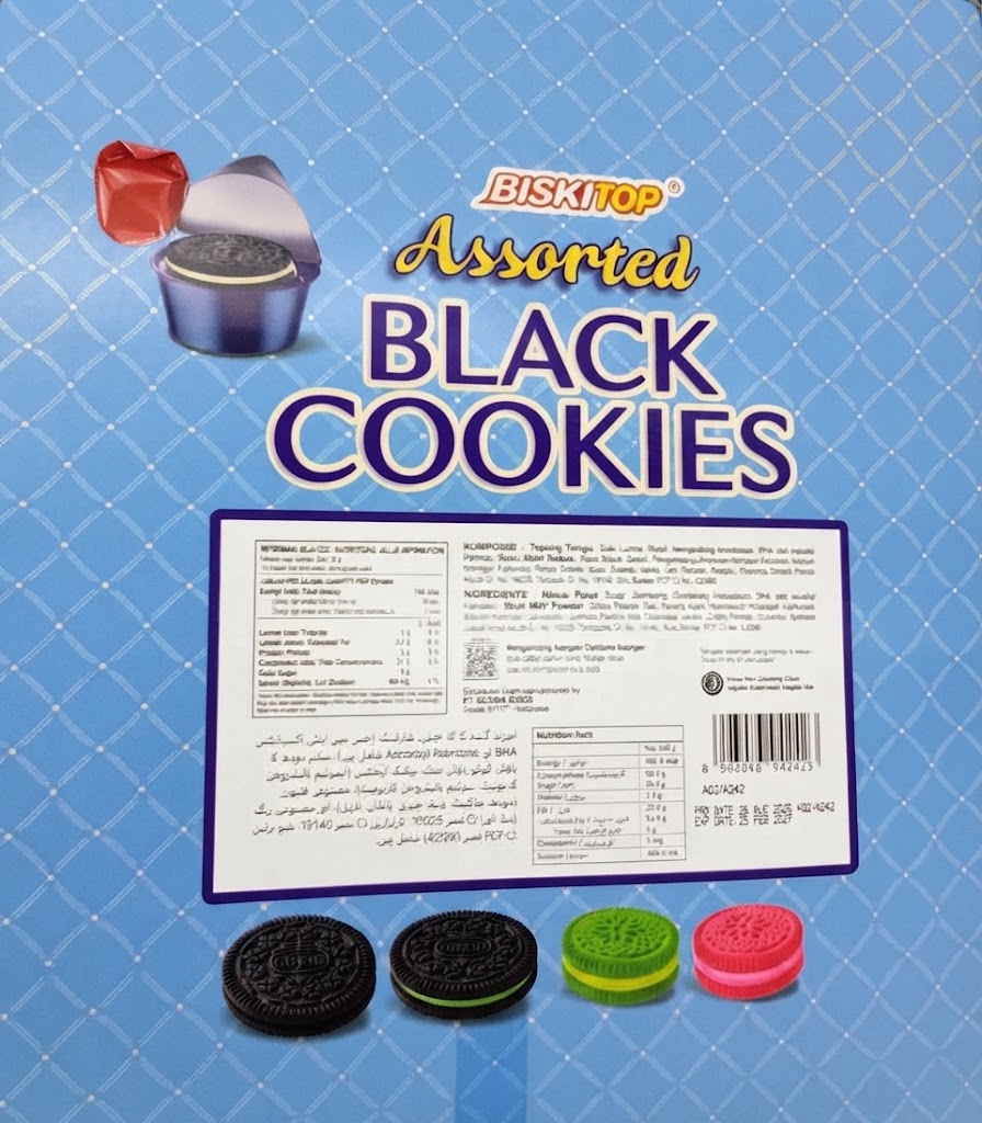 Biskitop Assorted Black Cookies 300g