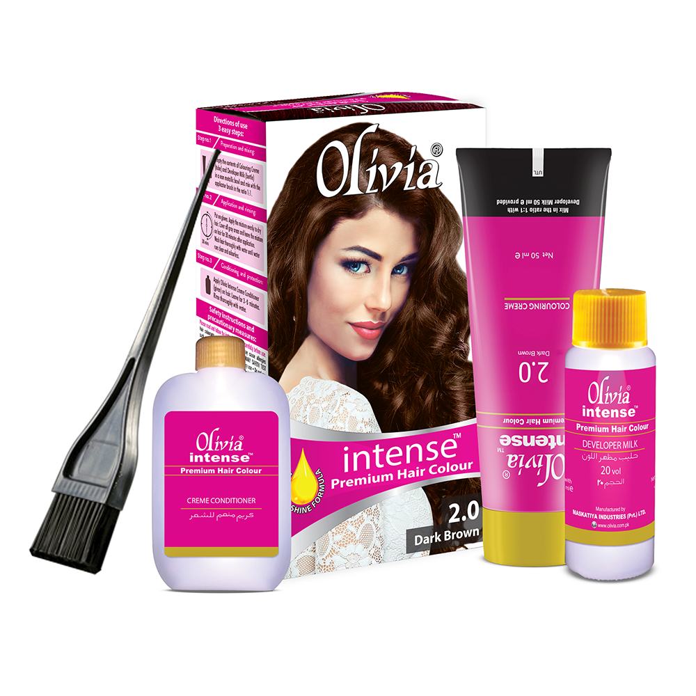 Olivia Intense Premium Hair Colour – 2.0 Dark Brown