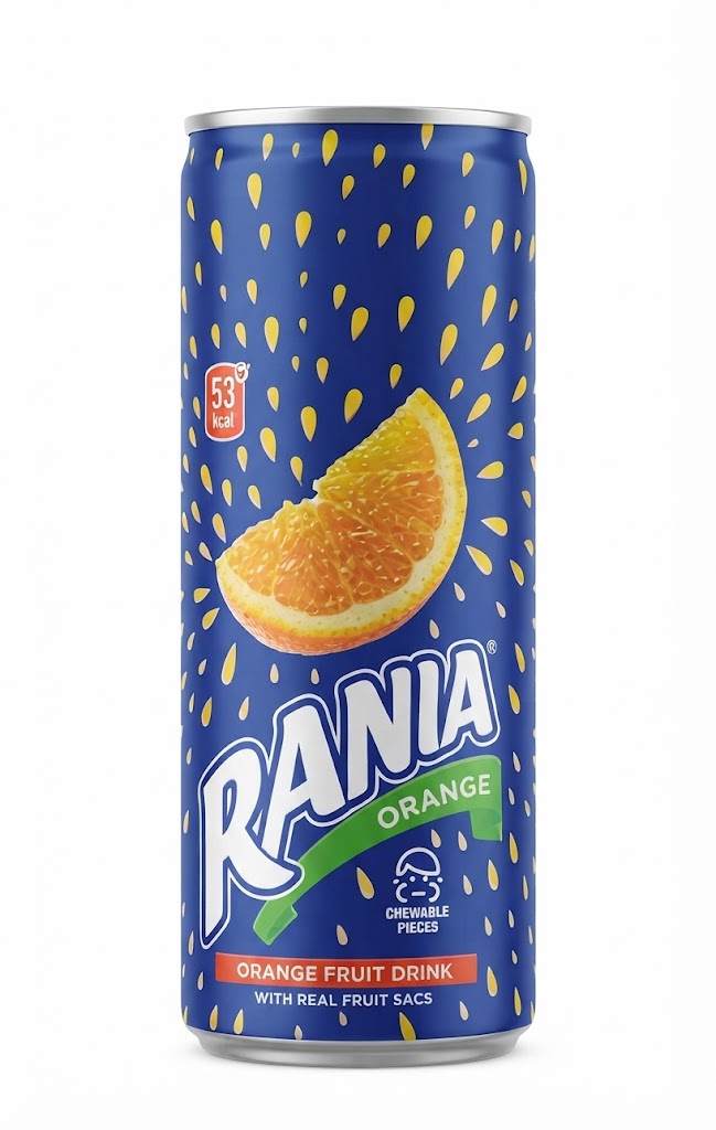 Rania Orange Fruit Drink Can