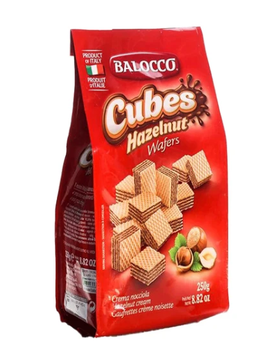Balocco Cubes Hazelnut Wafers 250g