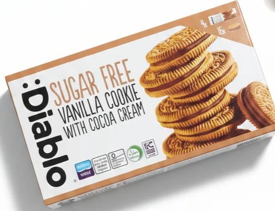 Diablo Sugar Free Vanilla Cookie With Cocoa Cream