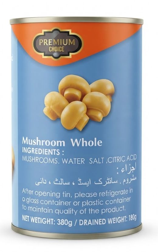 Premium Choice Whole Mushrooms 380 g