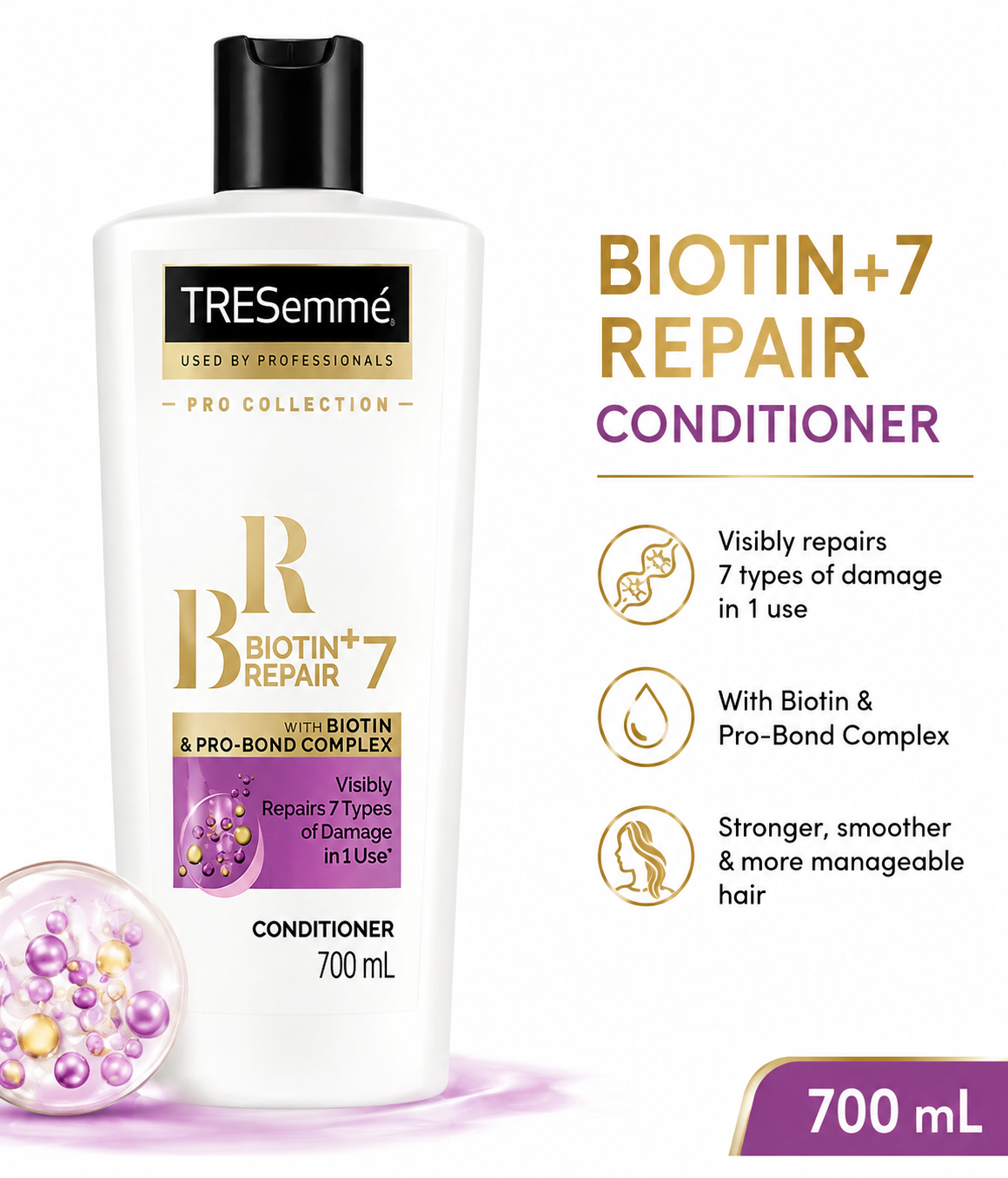 TRESemmé Biotin+ Repair 7 Conditioner with Pro-Bond Complex — 700ml