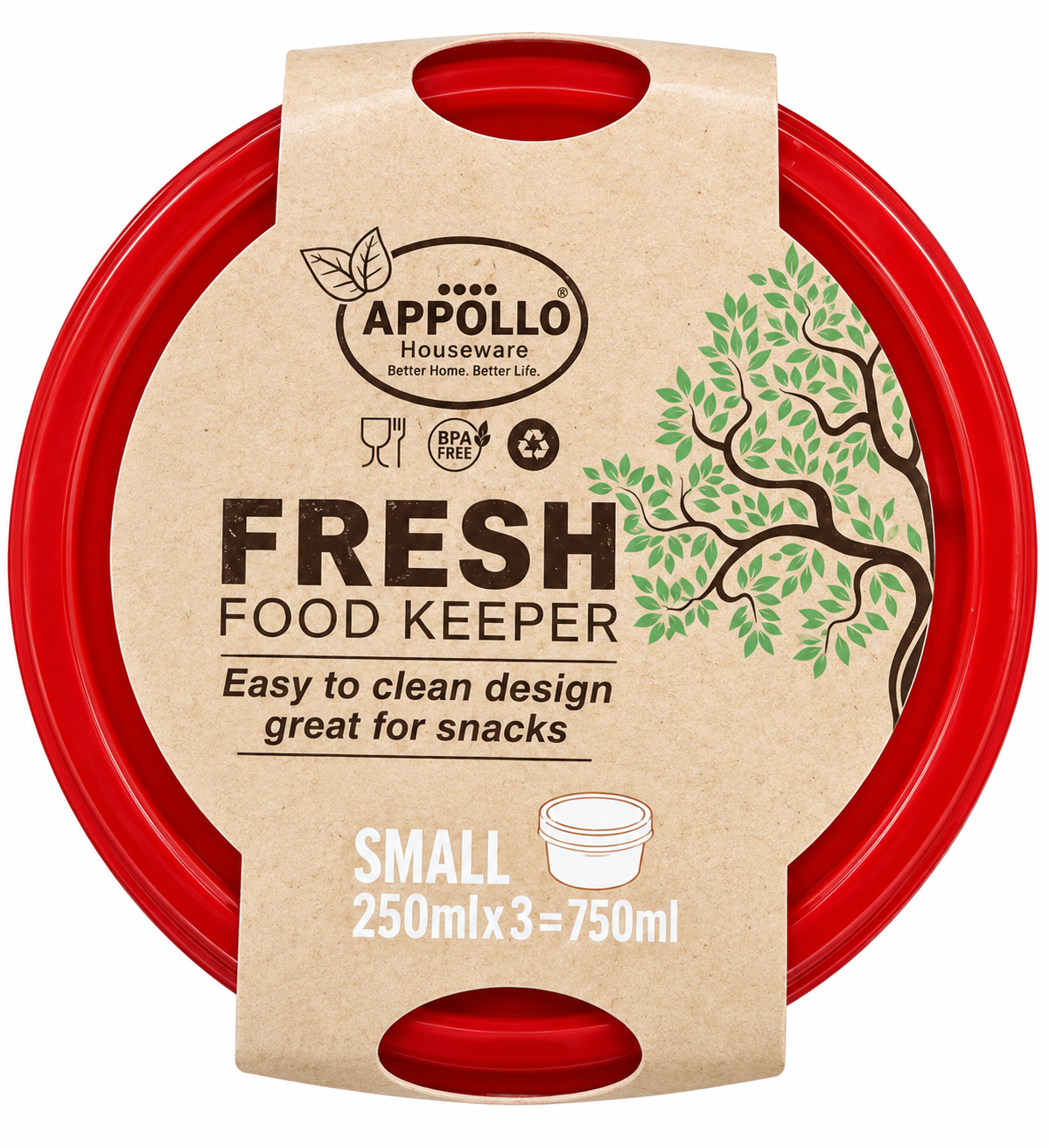 Appollo Fresh Food Keeper – Small (3 x 250ml)