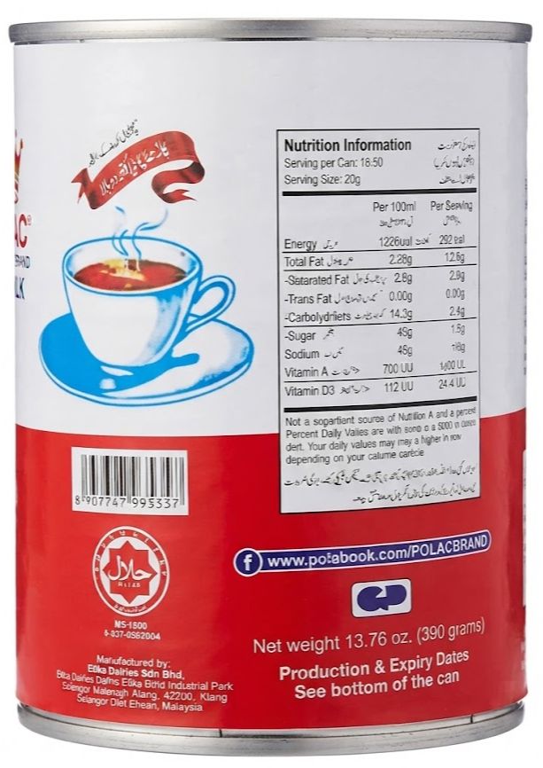 Polac Crown Brand Evaporated Milk 390g