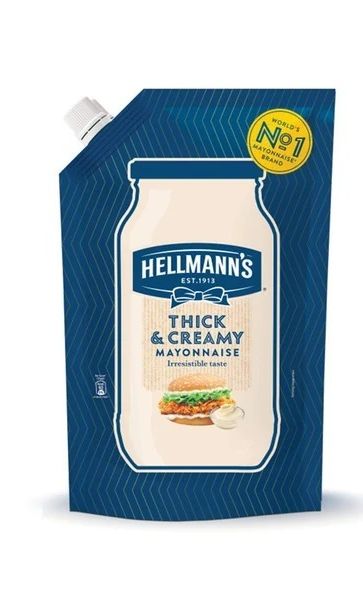 Hellmann's Thick & Creamy Mayonnaise Pouch 475ml