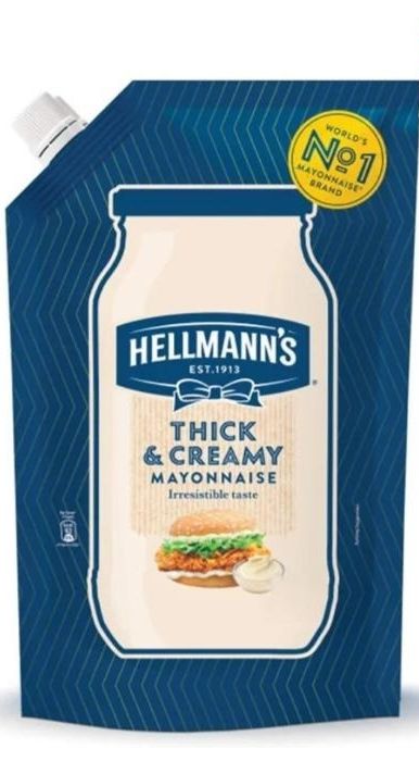 Hellmann's Thick & Creamy Mayonnaise Pouch 900ml
