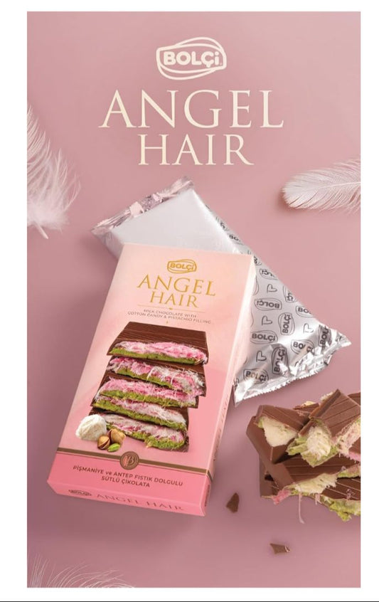 Bolci Angel Hair Milk Chocolate with Cotton Candy & Pistachio Cream 100g