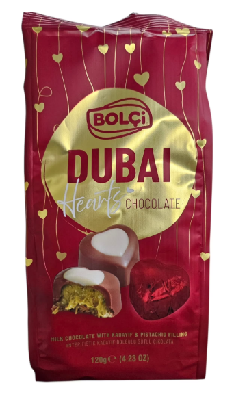 bolci dubai heart chocolate 120g