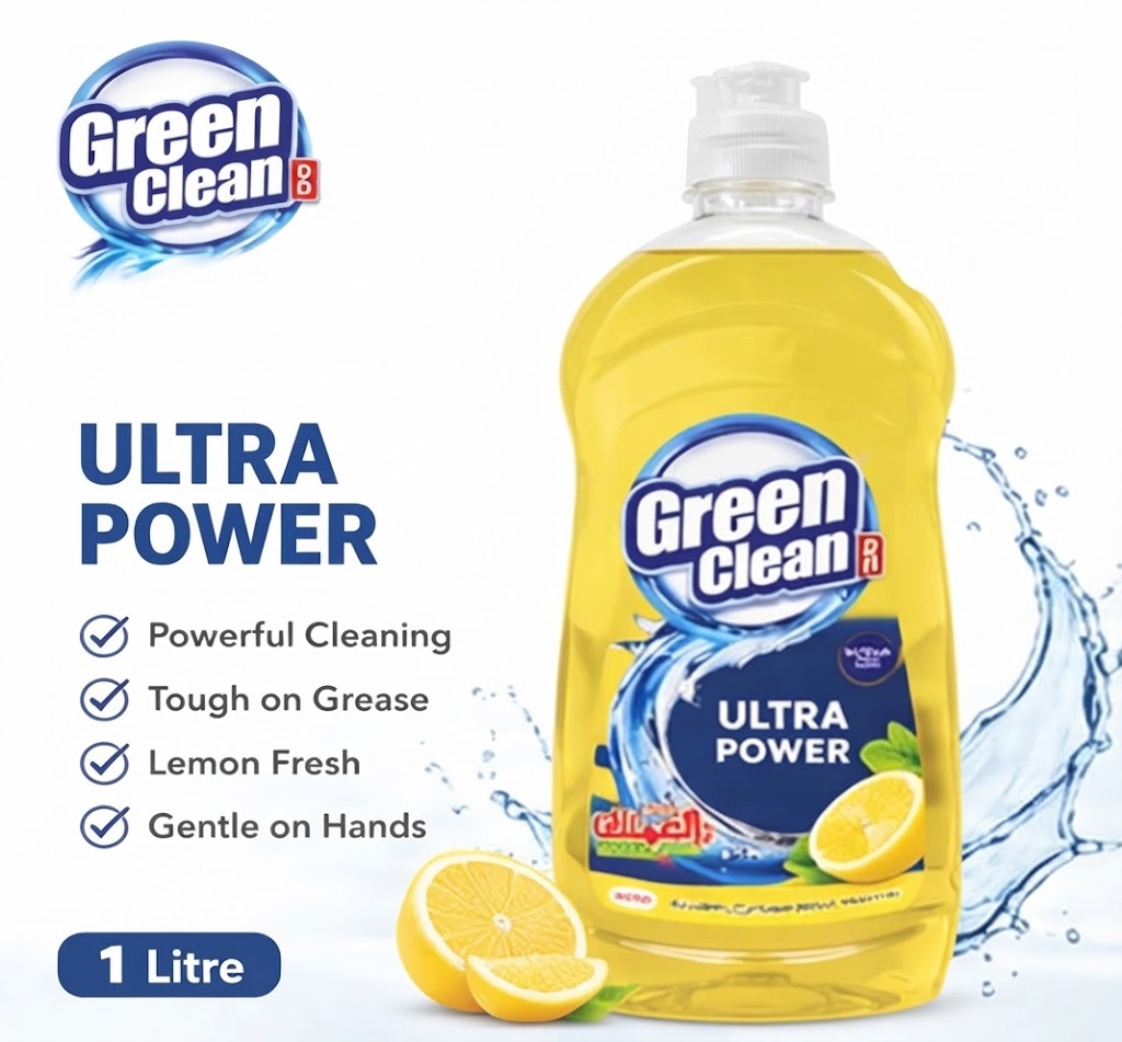 Green Clean Dishwash Liquid Lemon Fresh 1 Litre