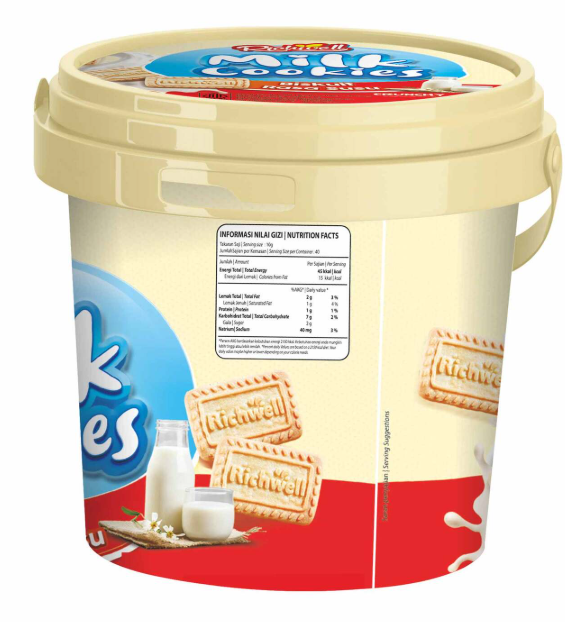 Richwell Milk Cookies Biskuit Rasa Susu 400g