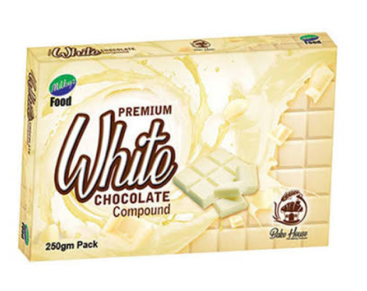 Milky Food Premium White Chocolate Compound 250gm Pack