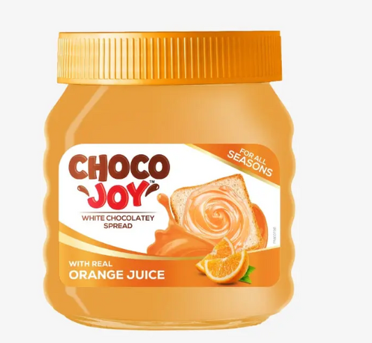 Choco Joy White Chocolatey Spread with Real Orange Juice 350g
