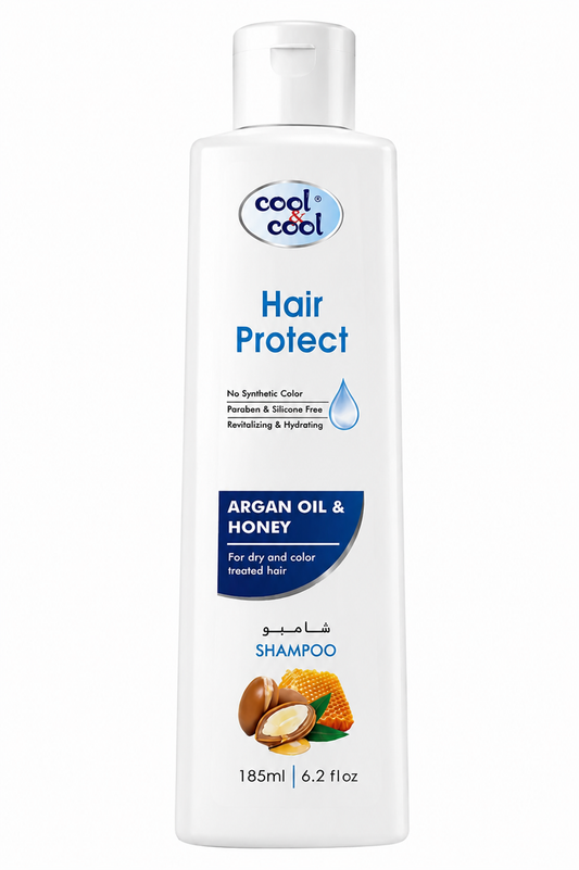 Cool & Cool Hair Protect Shampoo — Argan Oil & Honey — 185ml