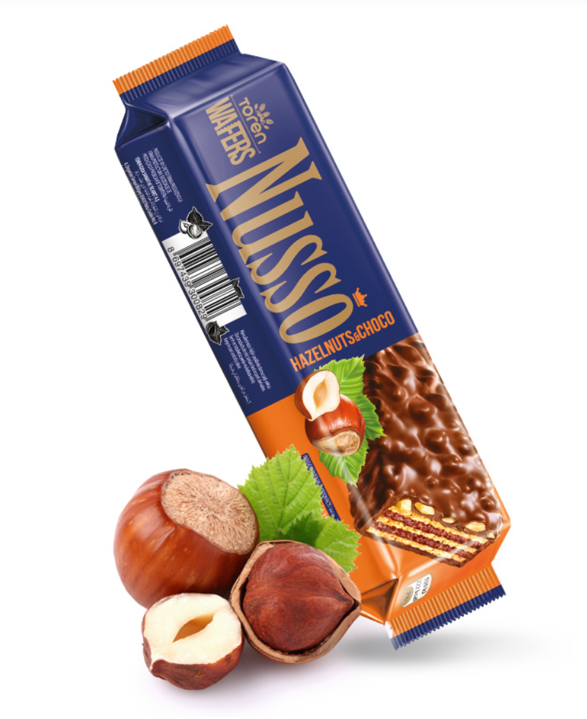 NUSSO Hazelnut & Choco Wafer Bar 38g