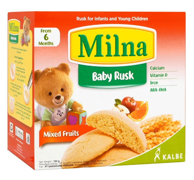 Milna Baby Rusk Mixed Fruits 130g