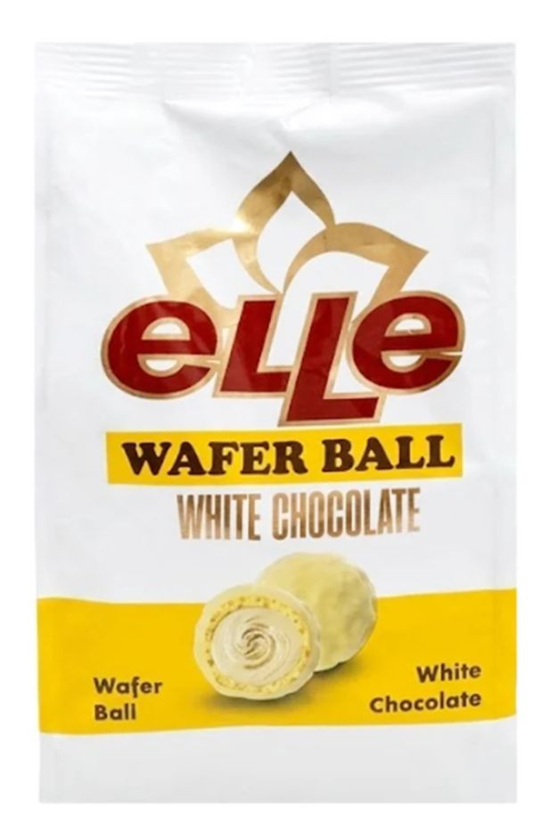 Elle Wafer Ball White Chocolate 150g