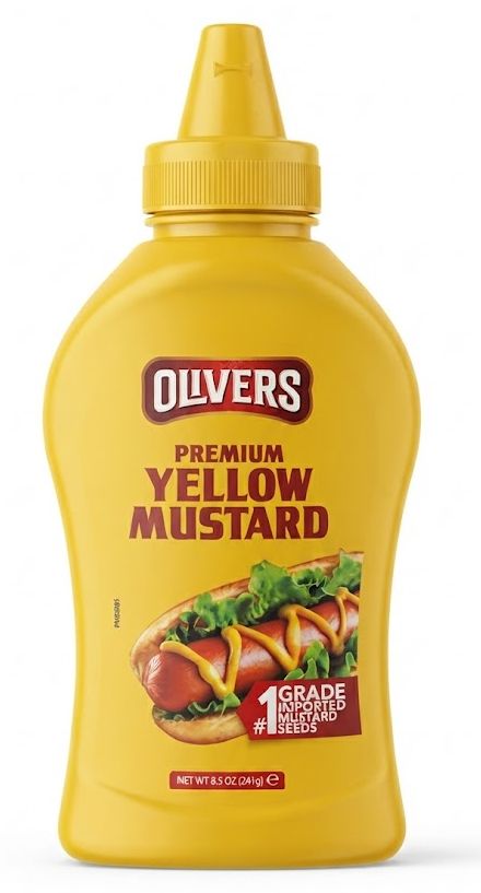 Olivers Premium Yellow Mustard 241g