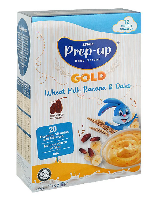 Searle Prep-up Gold Wheat Milk Banana & Dates Baby Cereal 175g
