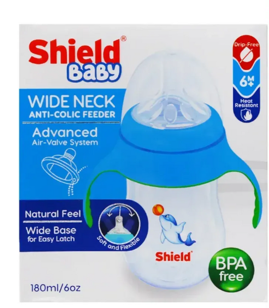 Shield Baby Wide Neck Anti-Colic Feeder (6M+)