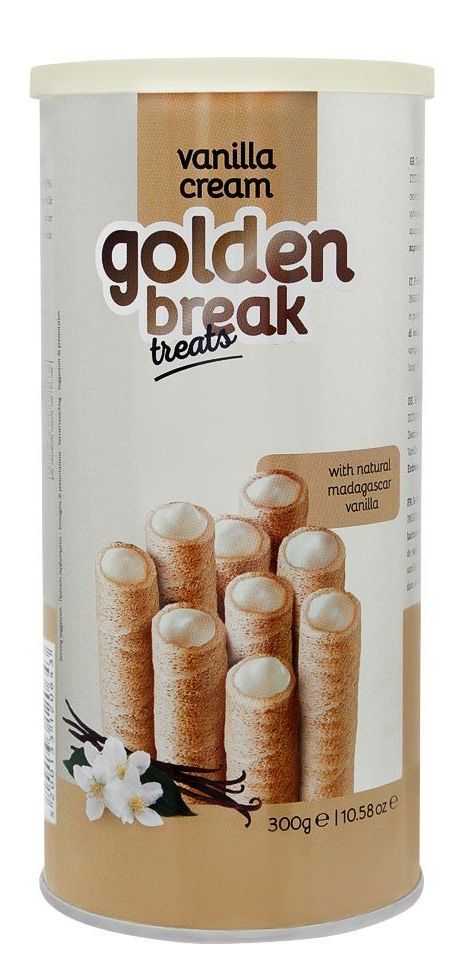 Golden Break Treats Vanilla Cream Wafers 300g