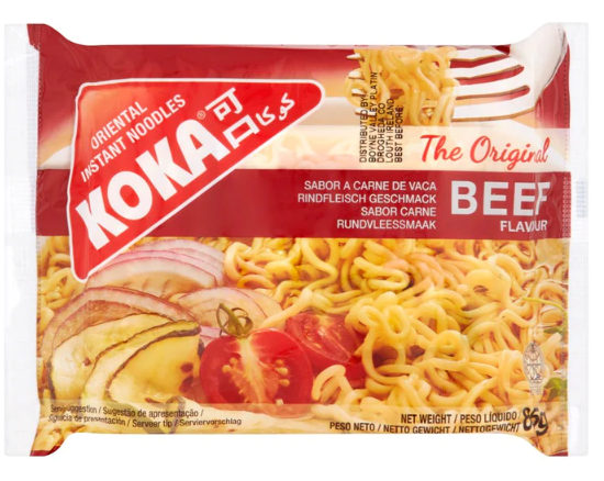 Koka Oriental Instant Noodles Beef Flavour 85g
