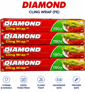 Diamond Cling Wrap (PE) – 150ft