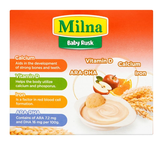 Milna Baby Rusk Mixed Fruits 130g
