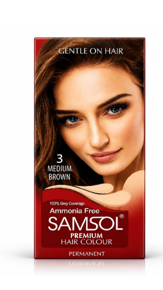 Samsol Premium Hair Colour 3 Medium Brown