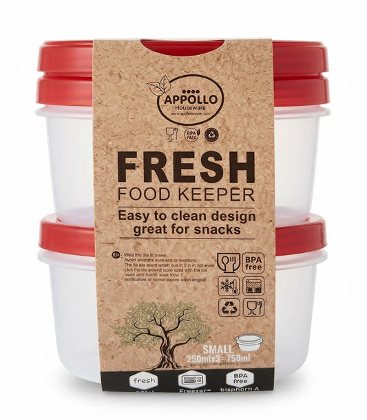 Appollo Fresh Food Keeper – Small (3 x 250ml)