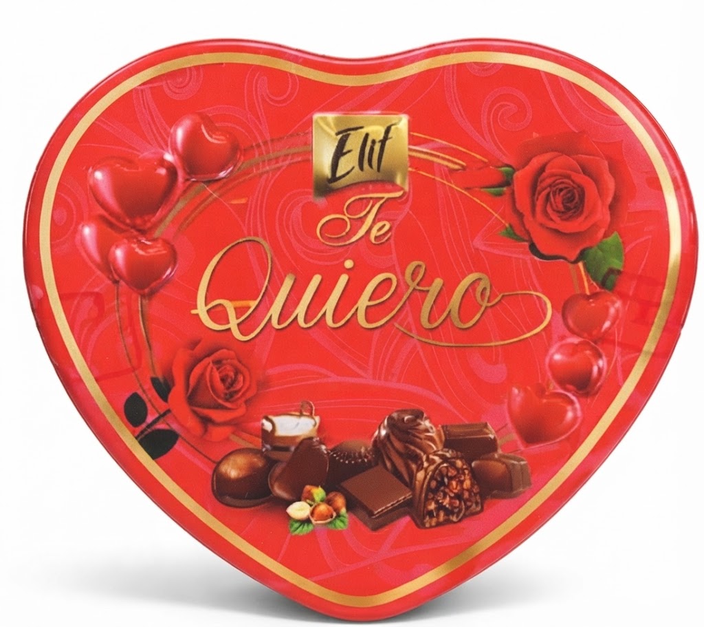 Elif Te Quiero Heart Shaped Chocolate Gift Box
