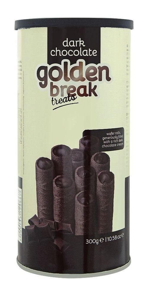 Golden Break Dark Chocolate Wafer Rolls 300g