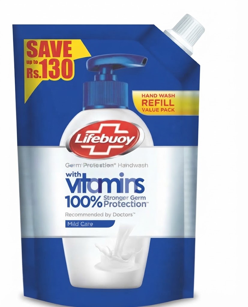 Lifebuoy Mild Care Hand Wash Refill 100% Stronger Germ Protection 400ml