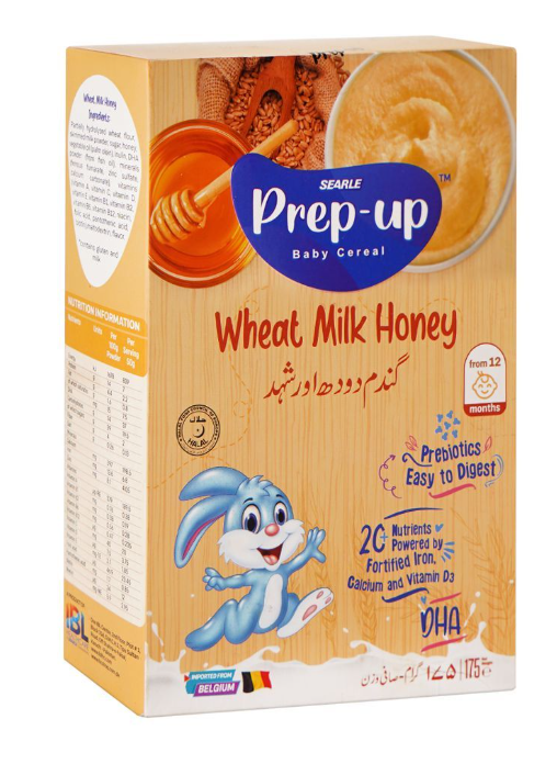 Searle Prep-Up Baby Cereal Wheat Milk Honey 175g