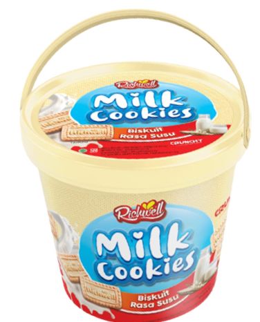 Richwell Milk Cookies Biskuit Rasa Susu 400g
