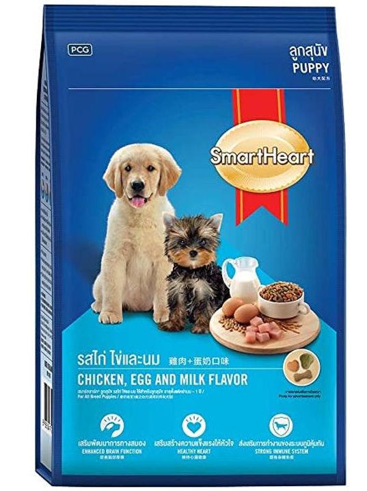 Smart Heart Dog Dry Food -Puppy -Chicken, Egg & Milk Flavor - 3kg