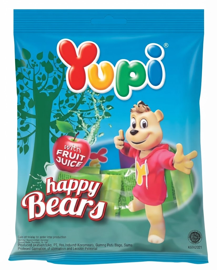 Yupi Happy Bears Gummy Candy with Fruit Juice