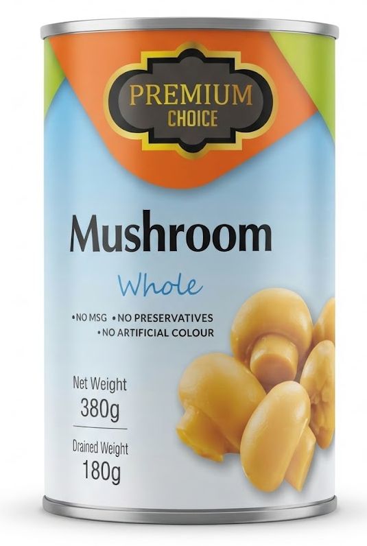 Premium Choice Whole Mushrooms 380 g