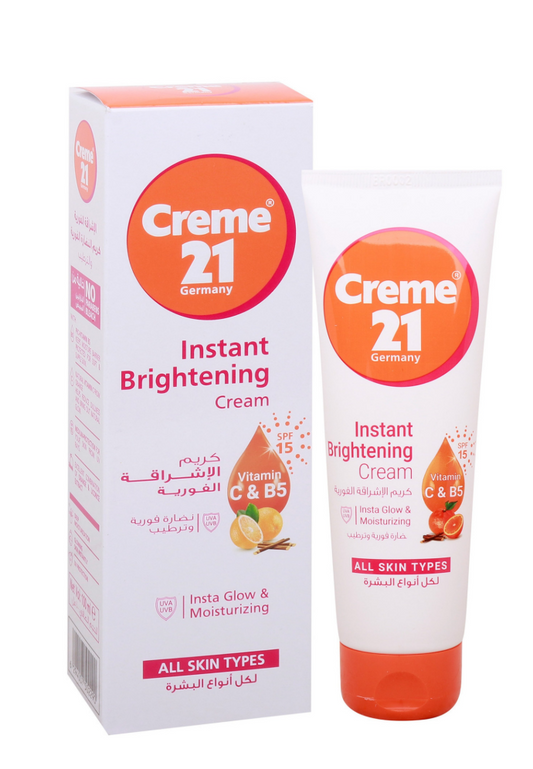 Creme 21 Instant Brightening Cream SPF 15 -100ml