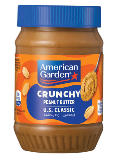 American Garden Crunchy Peanut Butter 340g