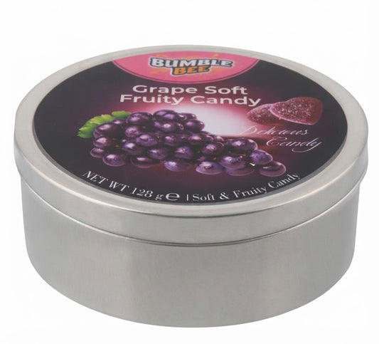 Bumble Bee Grape Soft Fruity Candy Tin 128g