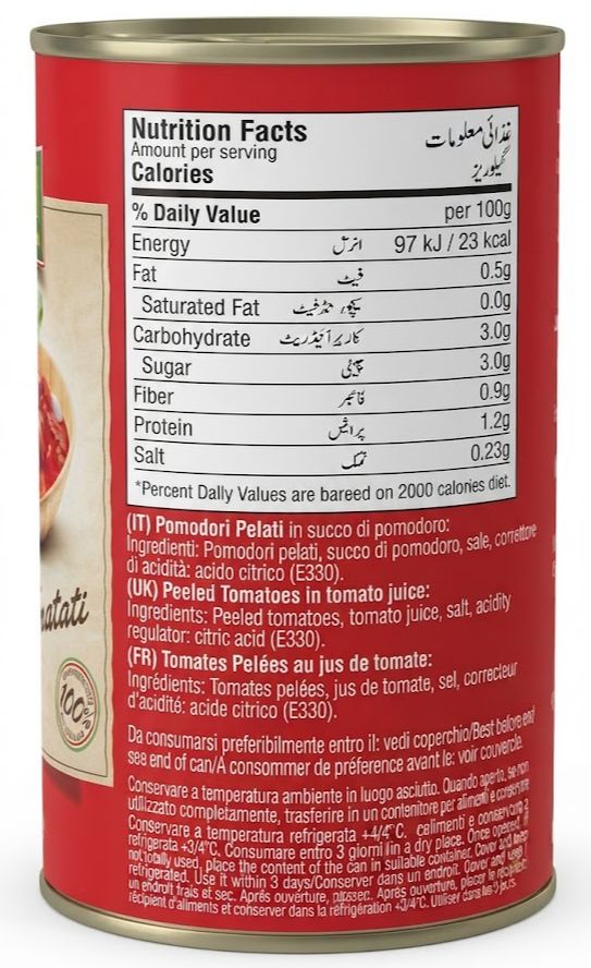 Novi Peeled Tomatoes 400g